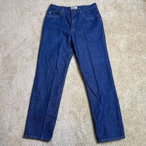LL Bean Jeans Mens 34x32 Classic Fit Straight Leg Blue Workwear Dark Wash